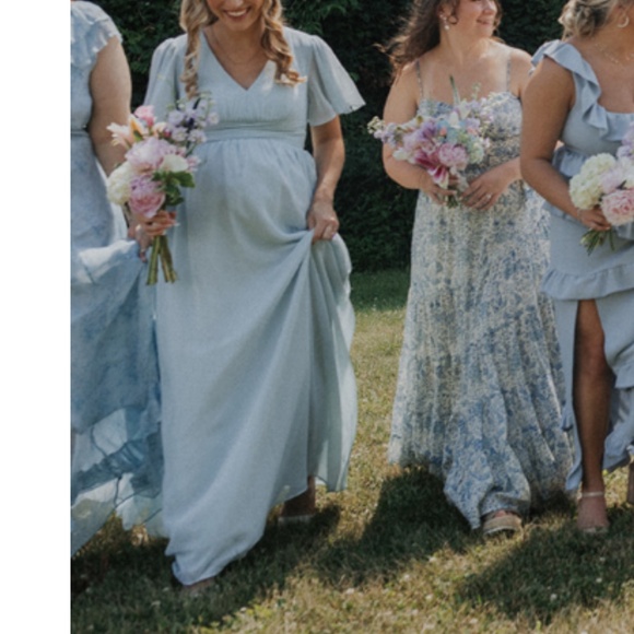 Light Blue Bridesmaid Dress (Bump-friendly) - Picture 3 of 7